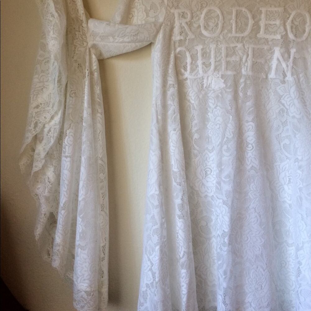 WILDFOX Rodeo Queen Festival White Lace Dress Size XS - Picture 8 of 12